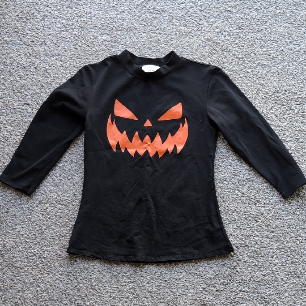 Vixen Bad Girl Black Top with Orange Pumpkin